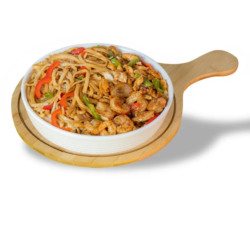 Mix Chicken And Shrimp	With Pasta